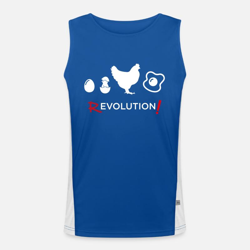 Revolution - Evolution Man Fun Twist 14 Funktionelles Kontrast-Tank Top für Männer 
