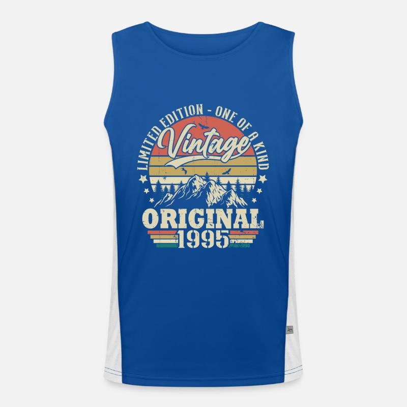 Vintage Original 1995 Geburtstag Geschenkidee Funktionelles Kontrast-Tank Top für Männer 