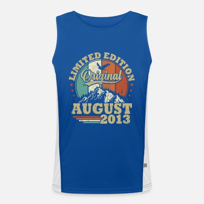 Birthday Gift August 2013 Vintage Retro Men's Functional Contrast Tank Top 