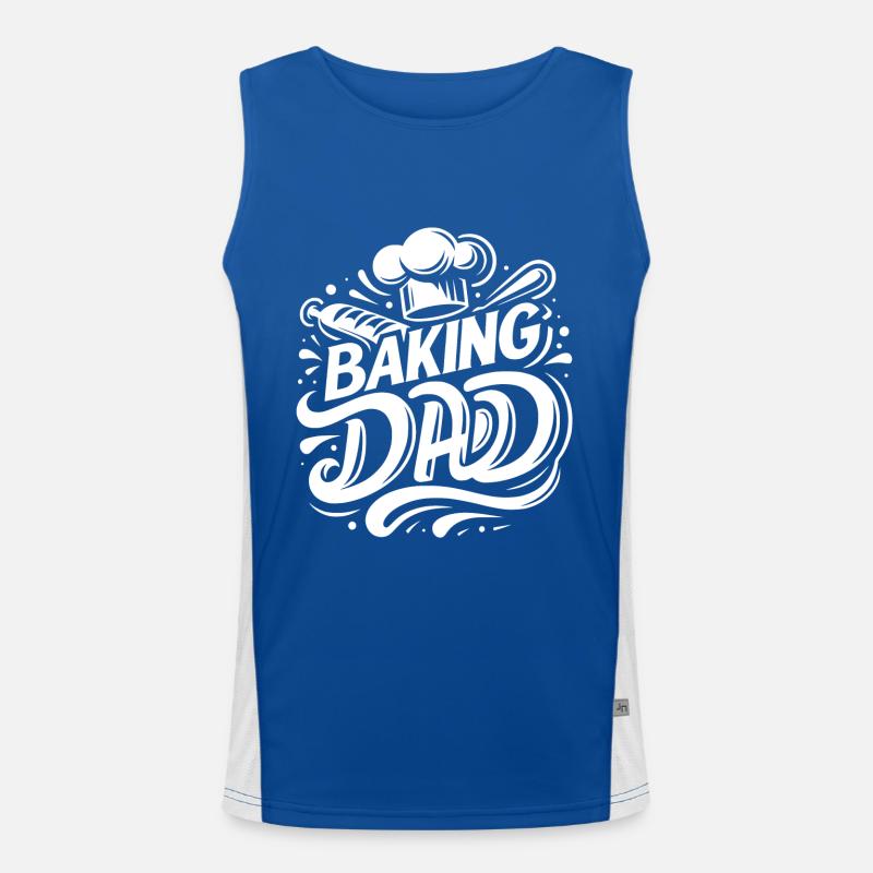 Baking Dad backender Papa unser Vater backt Funktionelles Kontrast-Tank Top für Männer 