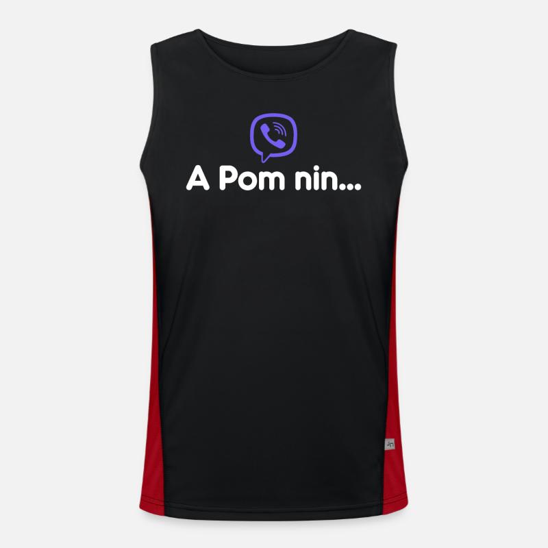 A Pom n-i-n... Funktionelles Kontrast-Tank Top für Männer 