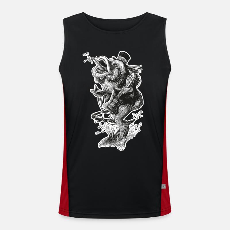 Fish 'n Roll Funktionelles Kontrast-Tank Top für Männer 