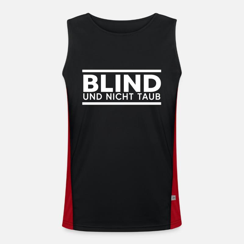 blindheit blind sehbeeinträchtigung blindenhund Funktionelles Kontrast-Tank Top für Männer 