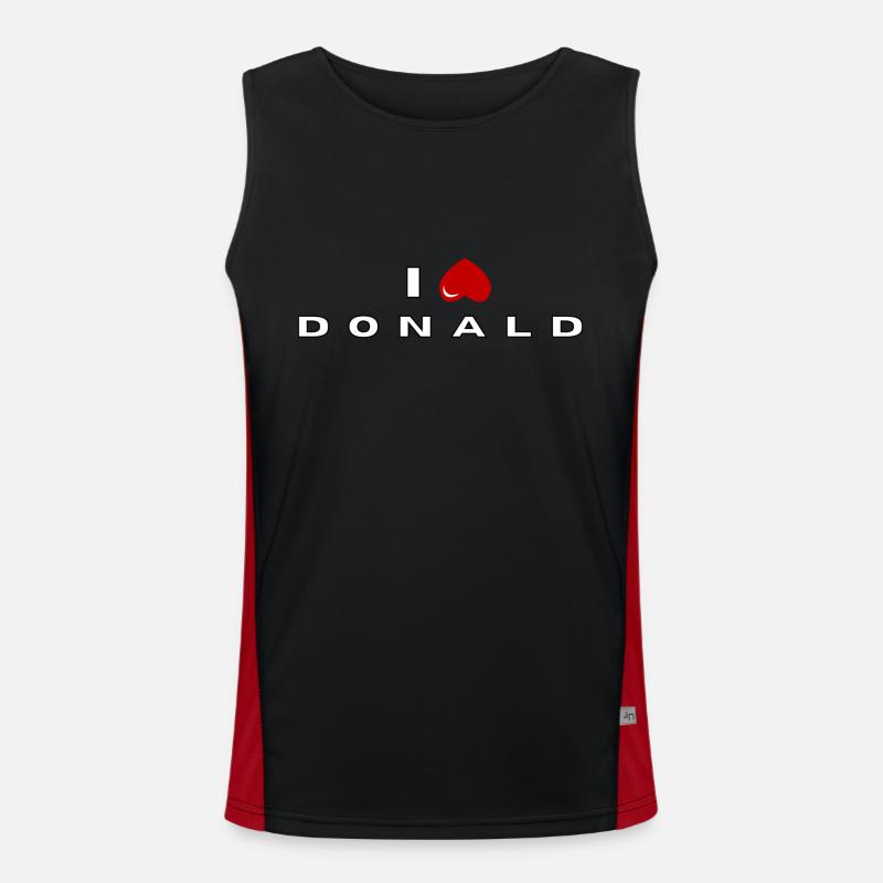I hate Donald Men's Functional Contrast Tank Top 