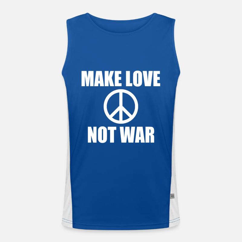 Make love not war Funktionelles Kontrast-Tank Top für Männer 