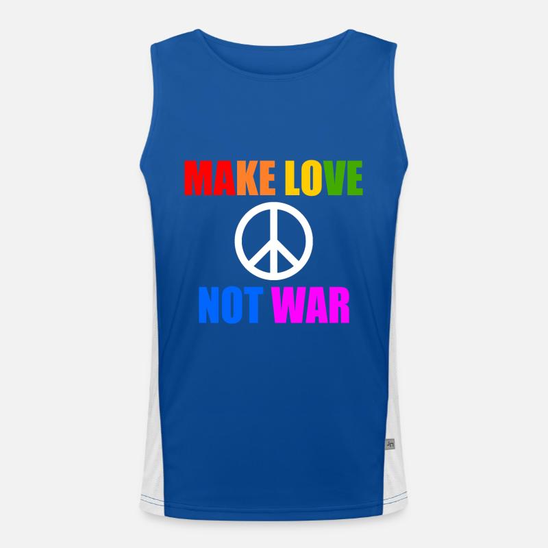Make love not war Débardeur respirant contrasté Homme 