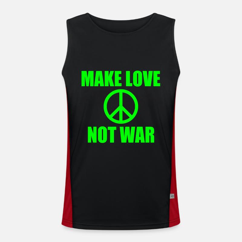 Make love not war Men's Functional Contrast Tank Top 