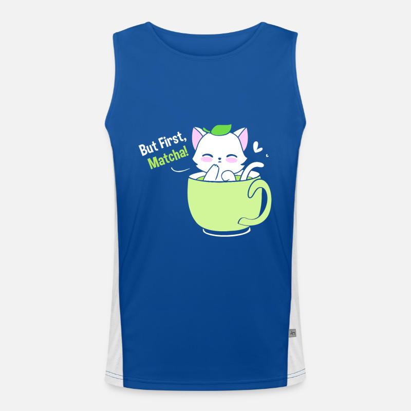 Matcha Tee Funktionelles Kontrast-Tank Top für Männer 