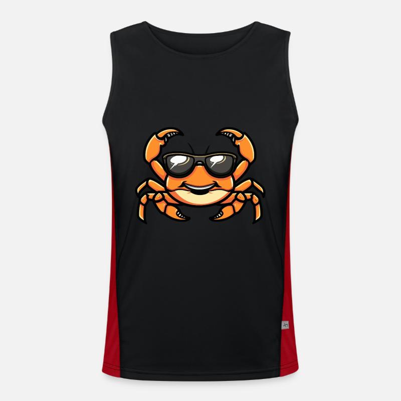 Krebs Krabbe Cool Tier Funktionelles Kontrast-Tank Top für Männer 