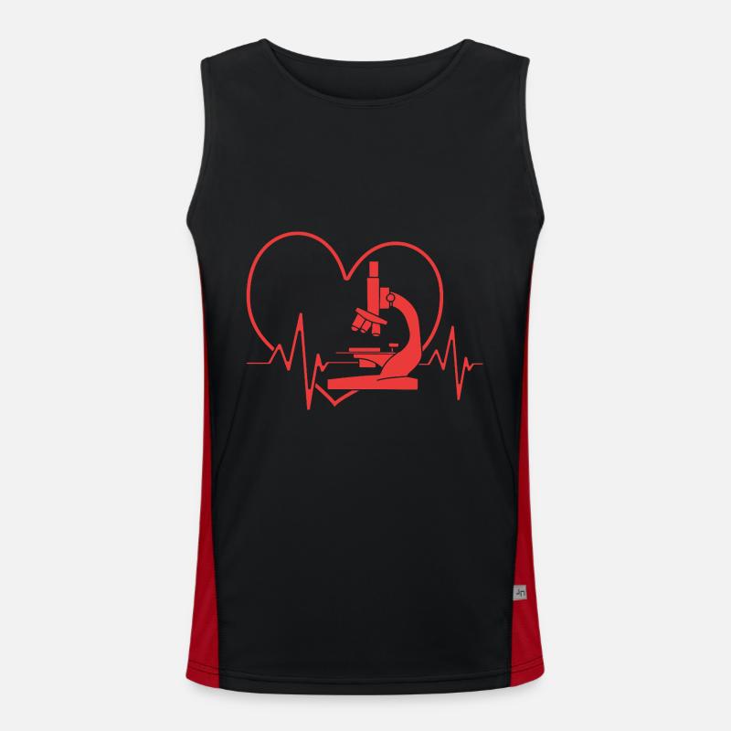 Structural formula molecule - Men's Functional Contrast Tank Top  - black/red