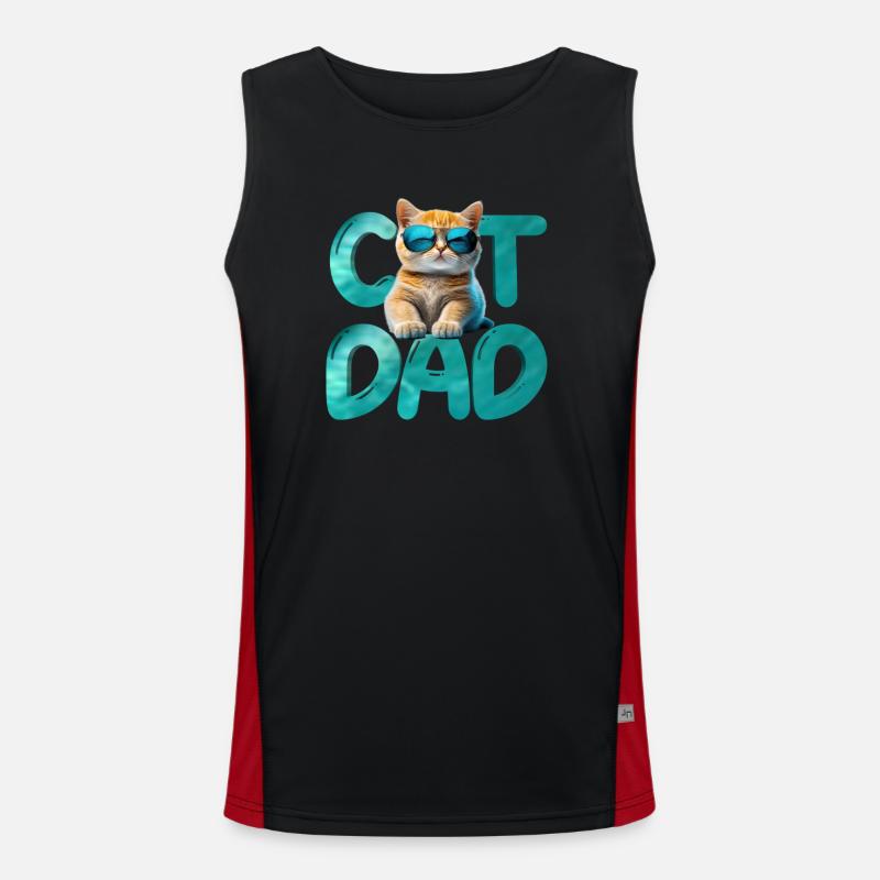 Papa chat Débardeur respirant contrasté Homme 