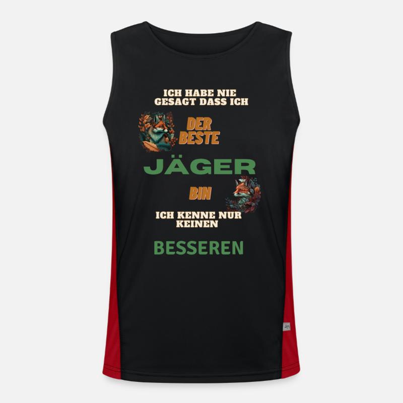 Bester Jäger Geschenk Funktionelles Kontrast-Tank Top für Männer 