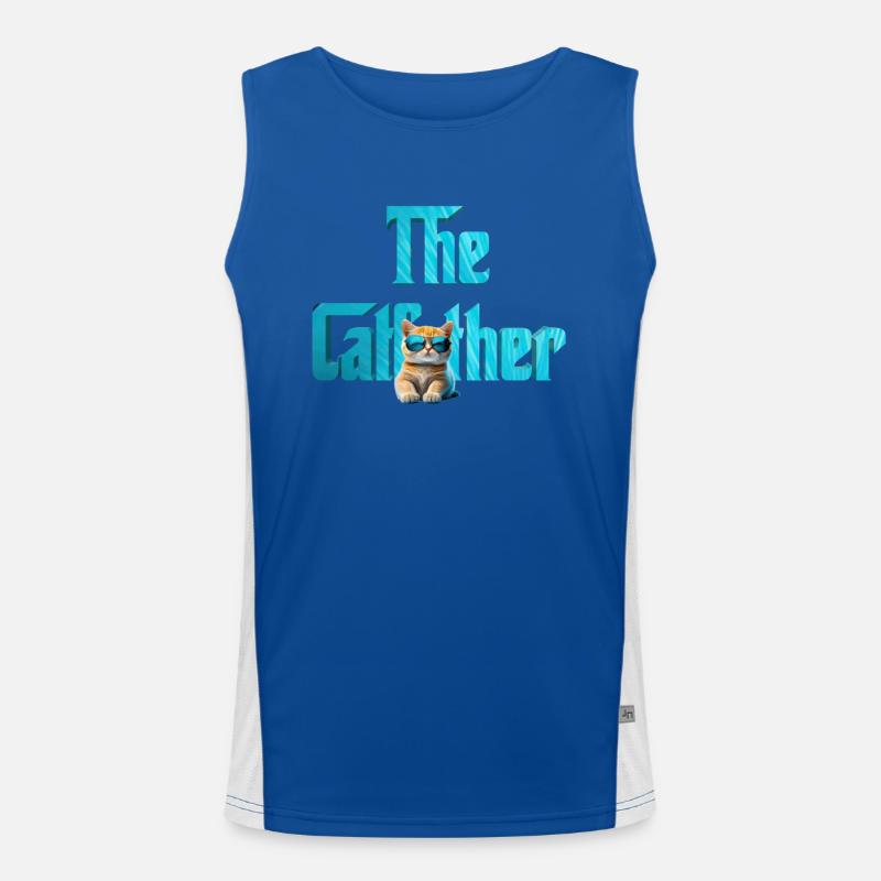 Der Katzenvater Funktionelles Kontrast-Tank Top für Männer 