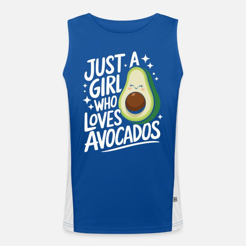 Avocado Essen Guacamole Vegan Funktionelles Kontrast-Tank Top für Männer 