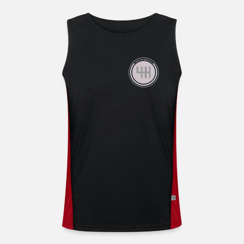 Manualschaltung Emblem Save the Manuals Funktionelles Kontrast-Tank Top für Männer 