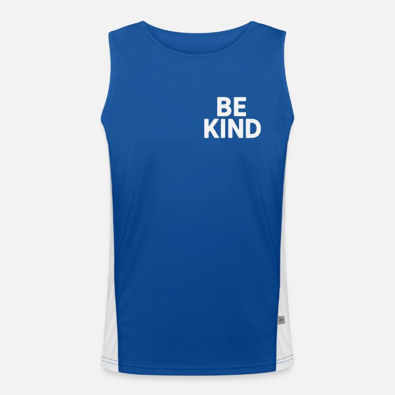 Be kind slogan plain Débardeur respirant contrasté Homme 