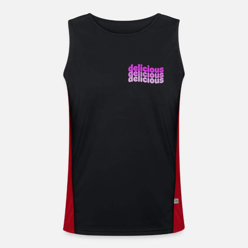 Delicious Typo Gradient Pattern Men's Functional Contrast Tank Top 