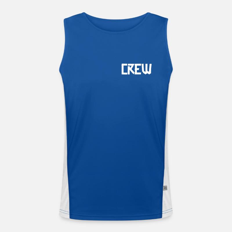 Crew Gaffer Petits caractères Blanc Débardeur respirant contrasté Homme 