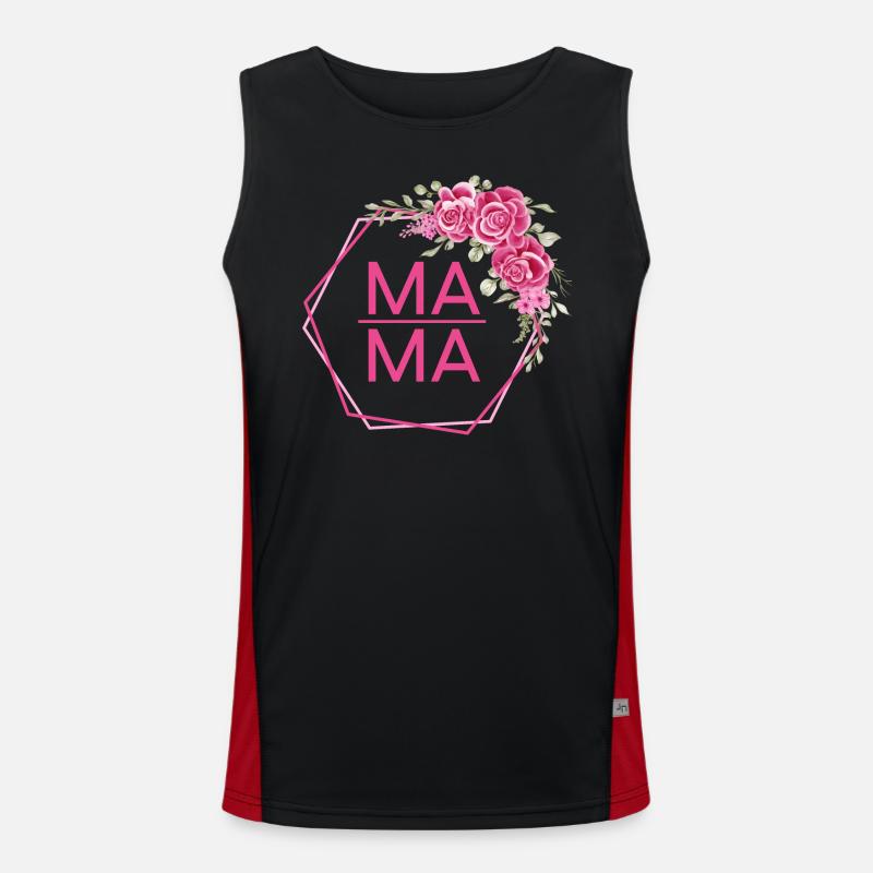 Mama Rosen Design Funktionelles Kontrast-Tank Top für Männer 