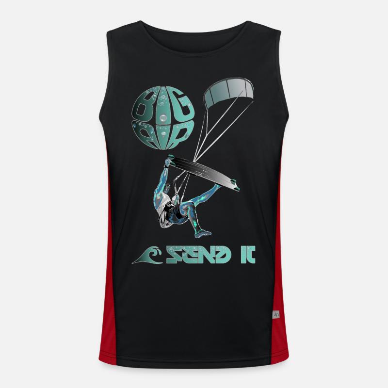 Kiter SEND IT Funktionelles Kontrast-Tank Top für Männer 