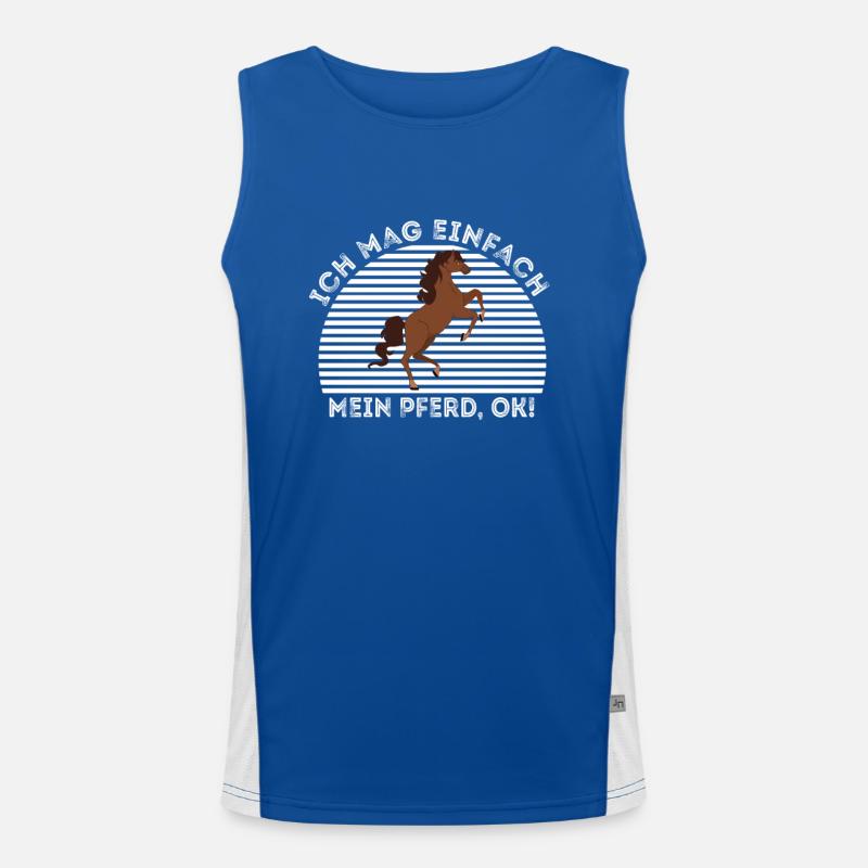 Ich mag pferde - Mein Pferd Funktionelles Kontrast-Tank Top für Männer 