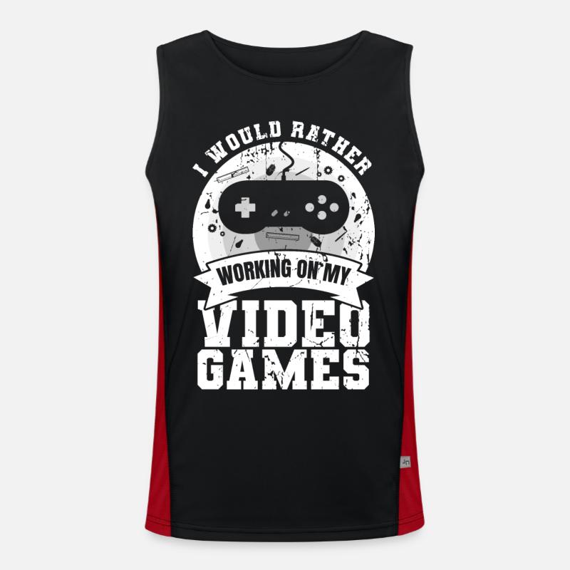 Game development - Men's Functional Contrast Tank Top  - black/red
