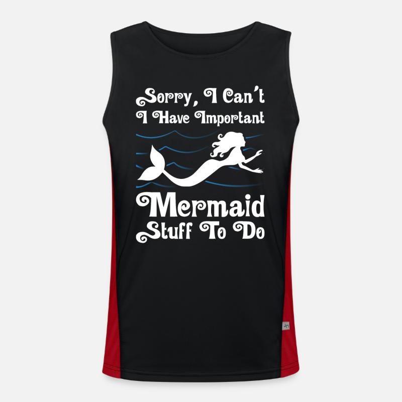 Stuff To Do Mermaid Funktionelles Kontrast-Tank Top für Männer 