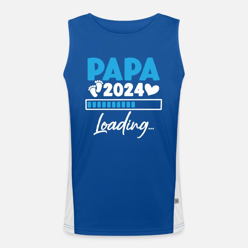 Dad 2024 Loading kündigt Schwangerschaft Future Dad an Funktionelles Kontrast-Tank Top für Männer 