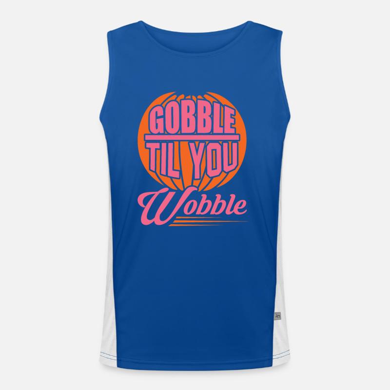 Gobble Til You Wobble Débardeur respirant contrasté Homme 
