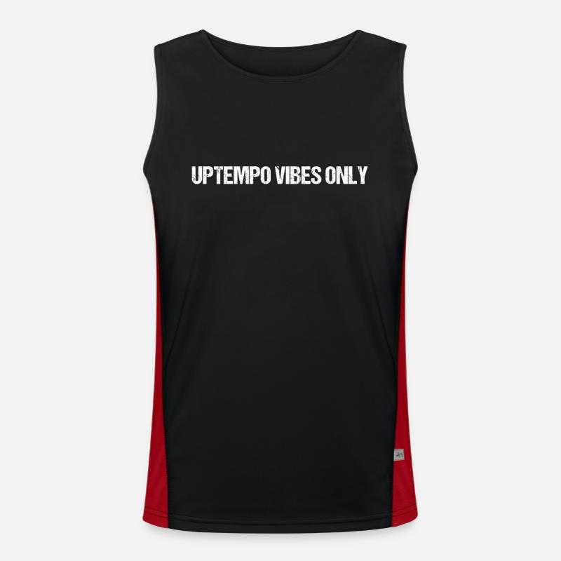 Gabber Uptempo Techno Merch Débardeur respirant contrasté Homme 