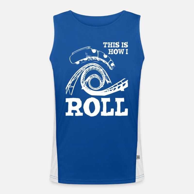 This is How I Roll Roller Coaster1 Funktionelles Kontrast-Tank Top für Männer 