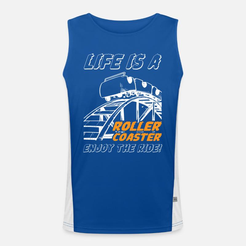 Life is a Roller Coaster Funktionelles Kontrast-Tank Top für Männer 