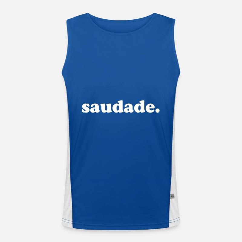 Espressione portoghese "Saudade" Canotta sportiva da uomo in contrasto cromatico 