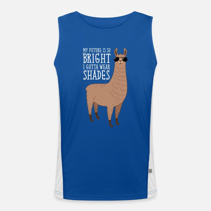 My Future Is So Bright - Cool Alpaca Design Men's Functional Contrast Tank Top 