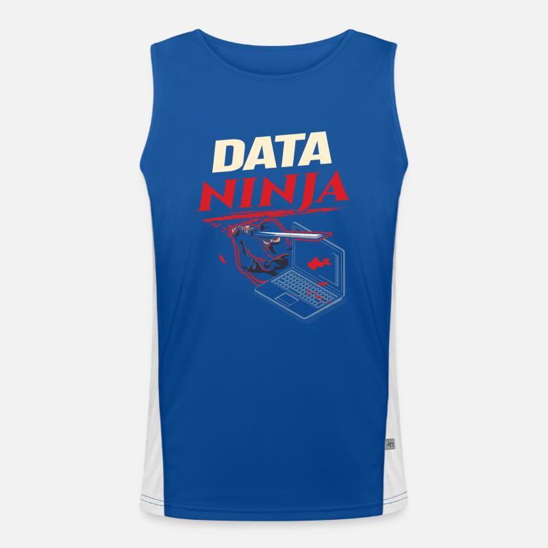 Data Ninja computer programming coder Funktionelles Kontrast-Tank Top für Männer 