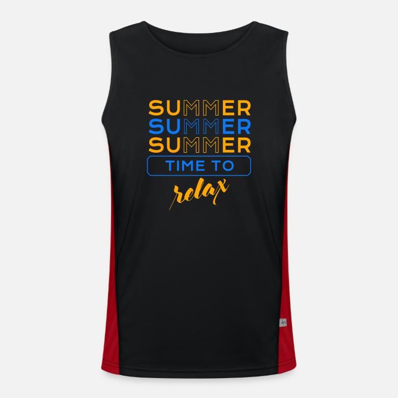 Summer Time to relax EV Funktionelles Kontrast-Tank Top für Männer 
