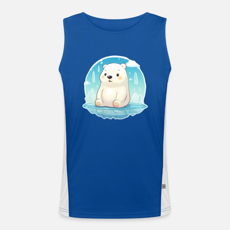 süßer kleiner Eisbär Funktionelles Kontrast-Tank Top für Männer 