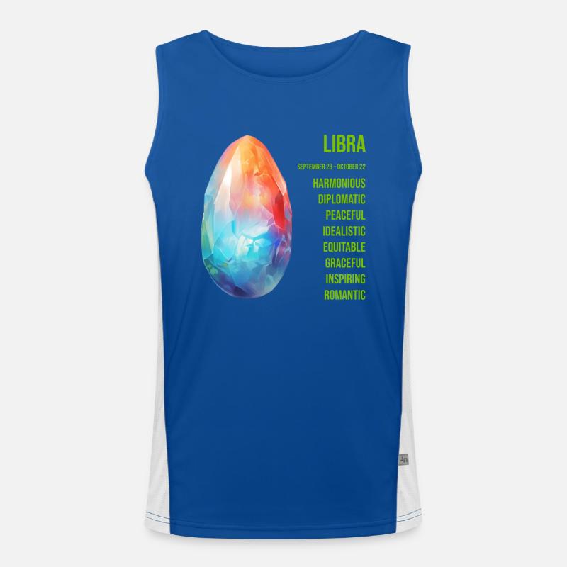 Zodiac Gemstones: Libra, Opal Men's Functional Contrast Tank Top 