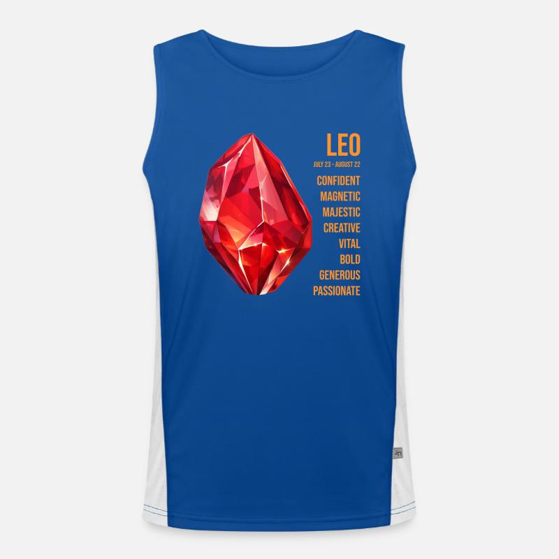 Zodiac Gemstones: Leo, Ruby Men's Functional Contrast Tank Top 