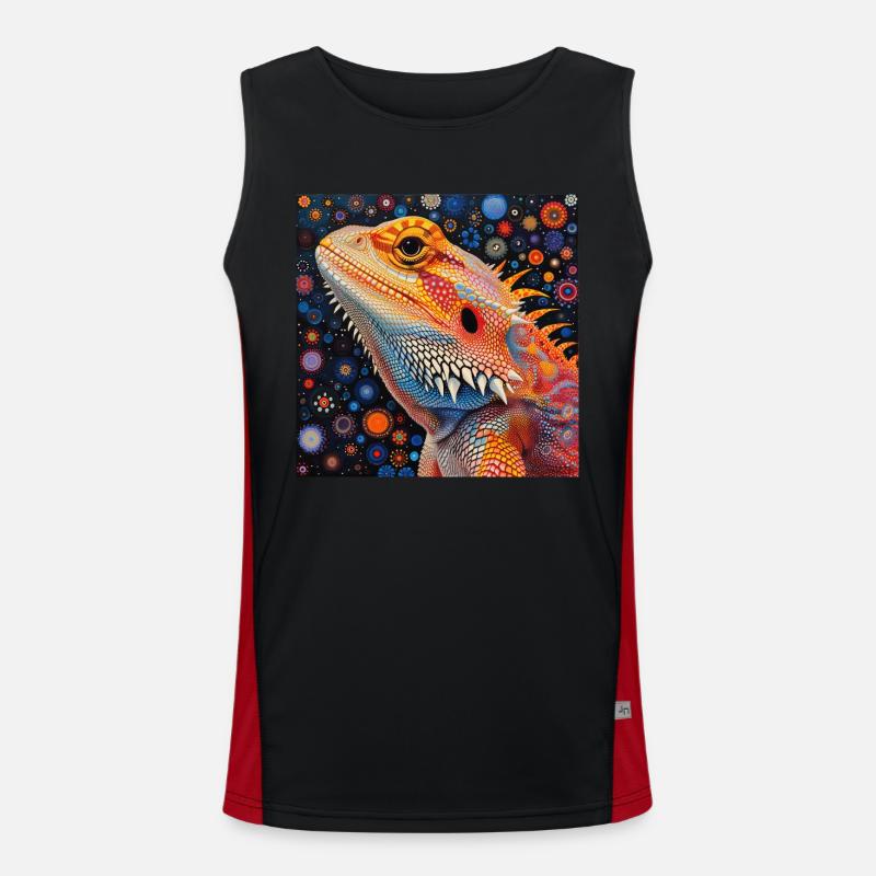 Bartagamen, bunt, tier, geschenk, geschenkidee Funktionelles Kontrast-Tank Top für Männer 