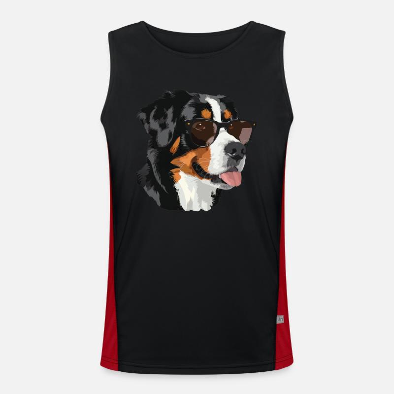 Grosser Schweizer Sennenhund Funktionelles Kontrast-Tank Top für Männer 