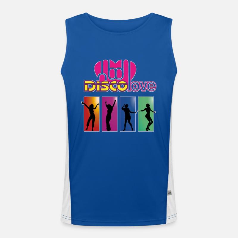 Disco Love Dance Funktionelles Kontrast-Tank Top für Männer 