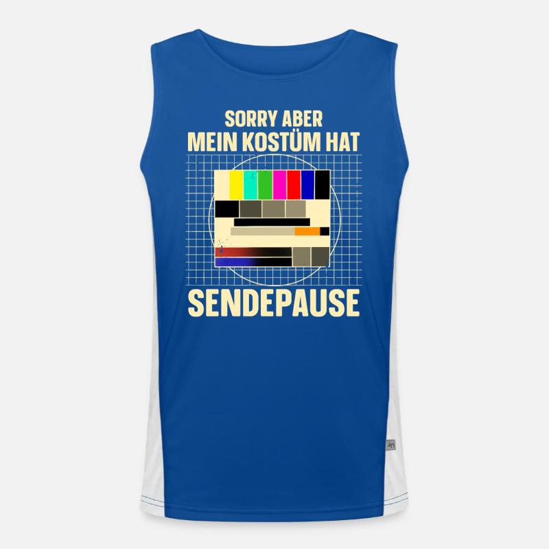 Testbild Sendepause Kostüm Funktionelles Kontrast-Tank Top für Männer 