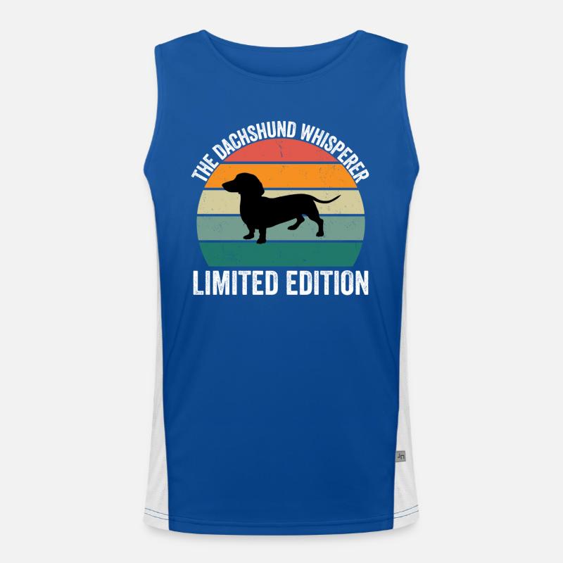 The Dachshund Whisperer Funktionelles Kontrast-Tank Top für Männer 