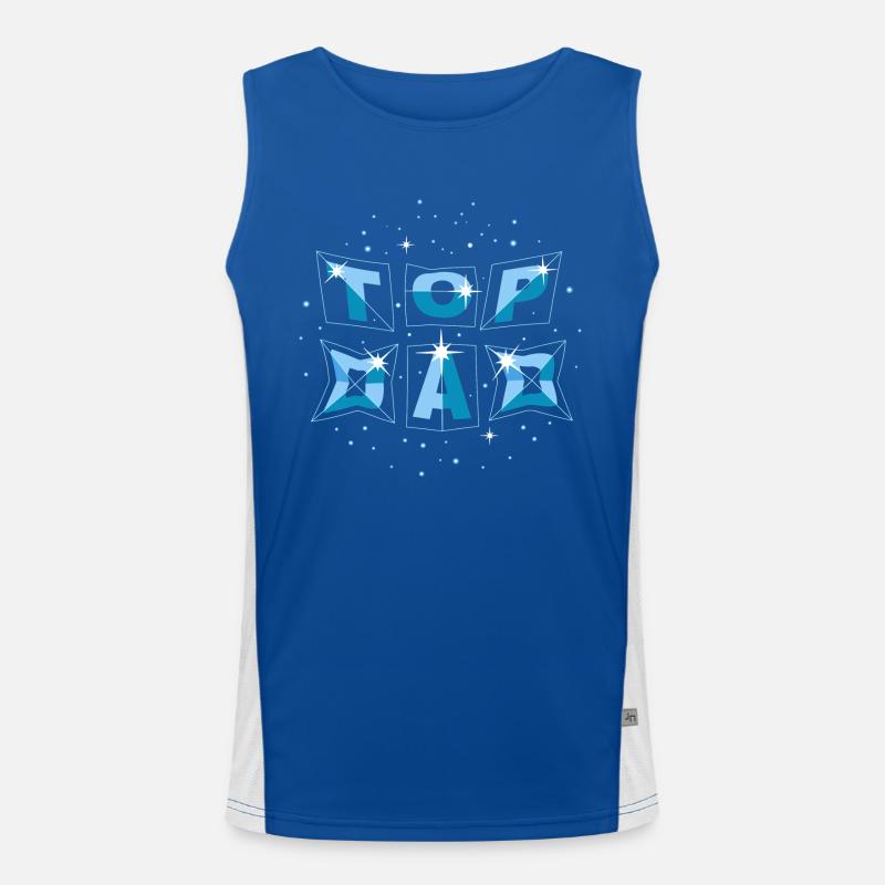 top dad dynamic blue Funktionelles Kontrast-Tank Top für Männer 