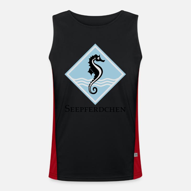 Seepferdchen Funktionelles Kontrast-Tank Top für Männer 