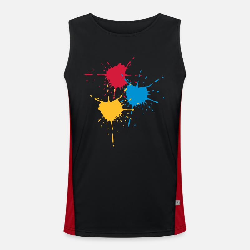 3 basic colors - Splash - V3 Men's Functional Contrast Tank Top 