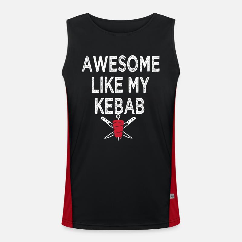 Awesome like my kebab chef kebab Men's Functional Contrast Tank Top 