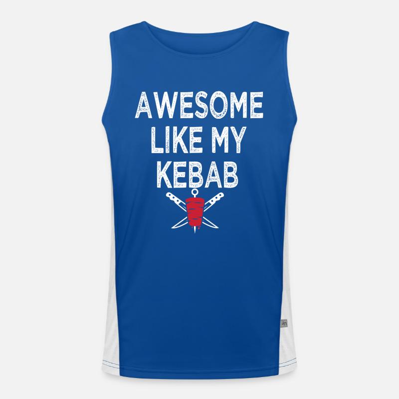 Awesome like my kebab chef kebab Débardeur respirant contrasté Homme 