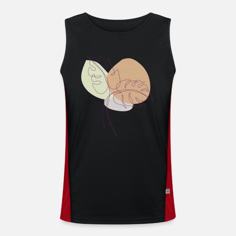rubber drawing Men's Functional Contrast Tank Top 